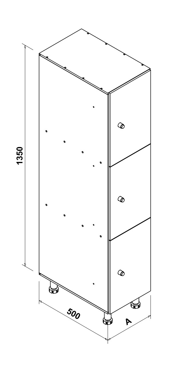 Esquema perspectiva isomètrica taquilla